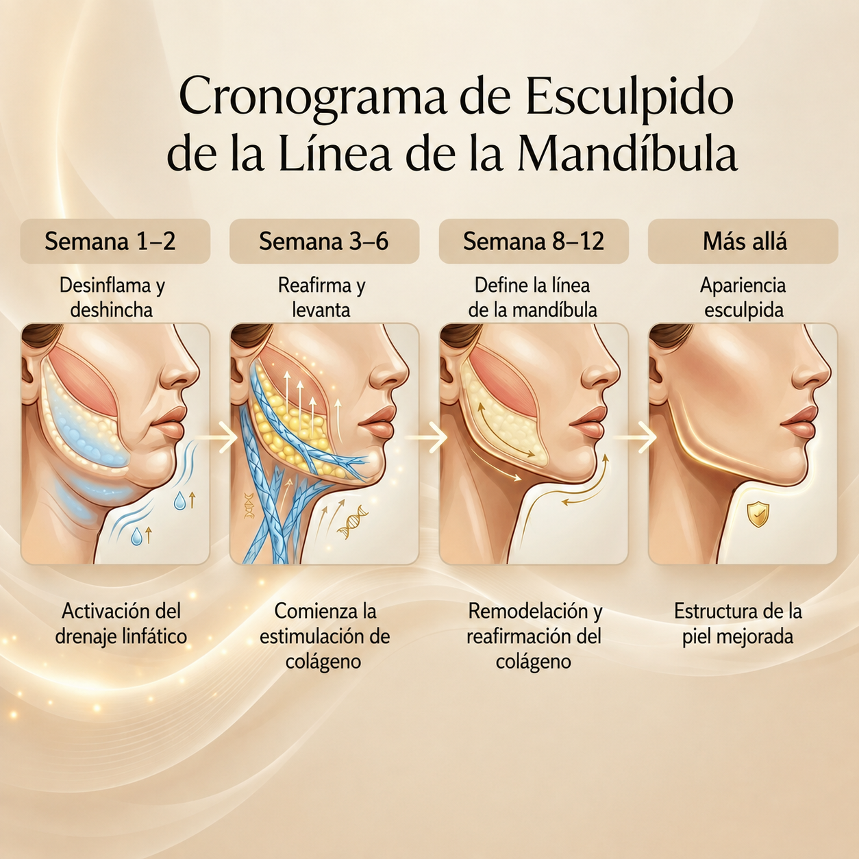 Envoltura facial de colágeno para esculpir el rostro