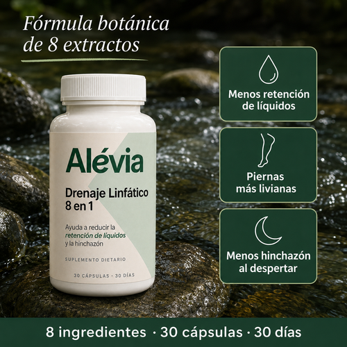 Alévia® — Drenaje Linfático 8 en 1 | Hinchazón y retención de líquidos
