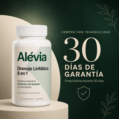 Alévia® — Drenaje Linfático 8 en 1 | Hinchazón y retención de líquidos